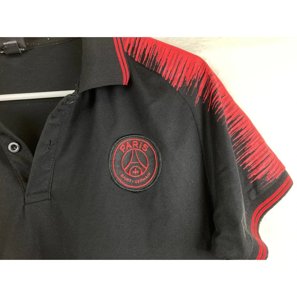 Jordan X Paris Saint Germain PSG Polo Shirt Mens M Short Sleeve Soccer Jersey